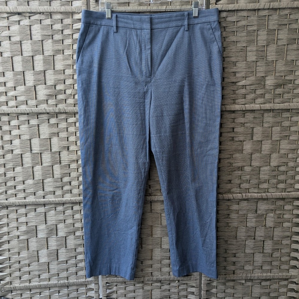 J.Crew Cameron Slim Crop Pant Blue Trousers Sz 10 Business Casual Preppy Career